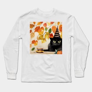 Cat in autumn mood Long Sleeve T-Shirt